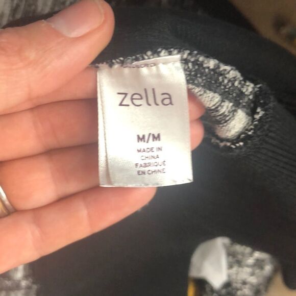 ZELLA black and white zip up sweatshirt - Picture 8 of 11